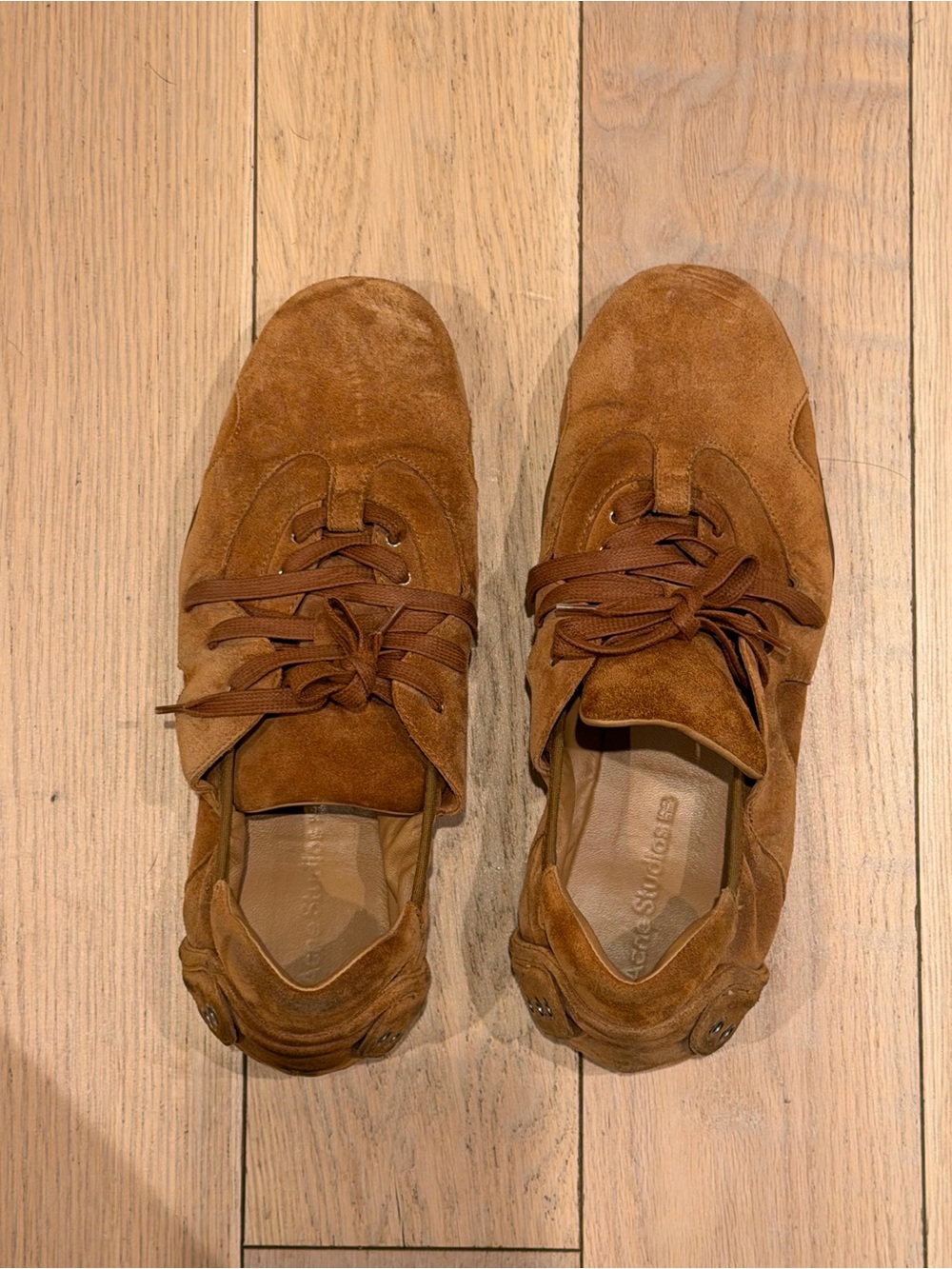 Acne Studios Men's Brown Suede Sneakers - Picture 5 of 6